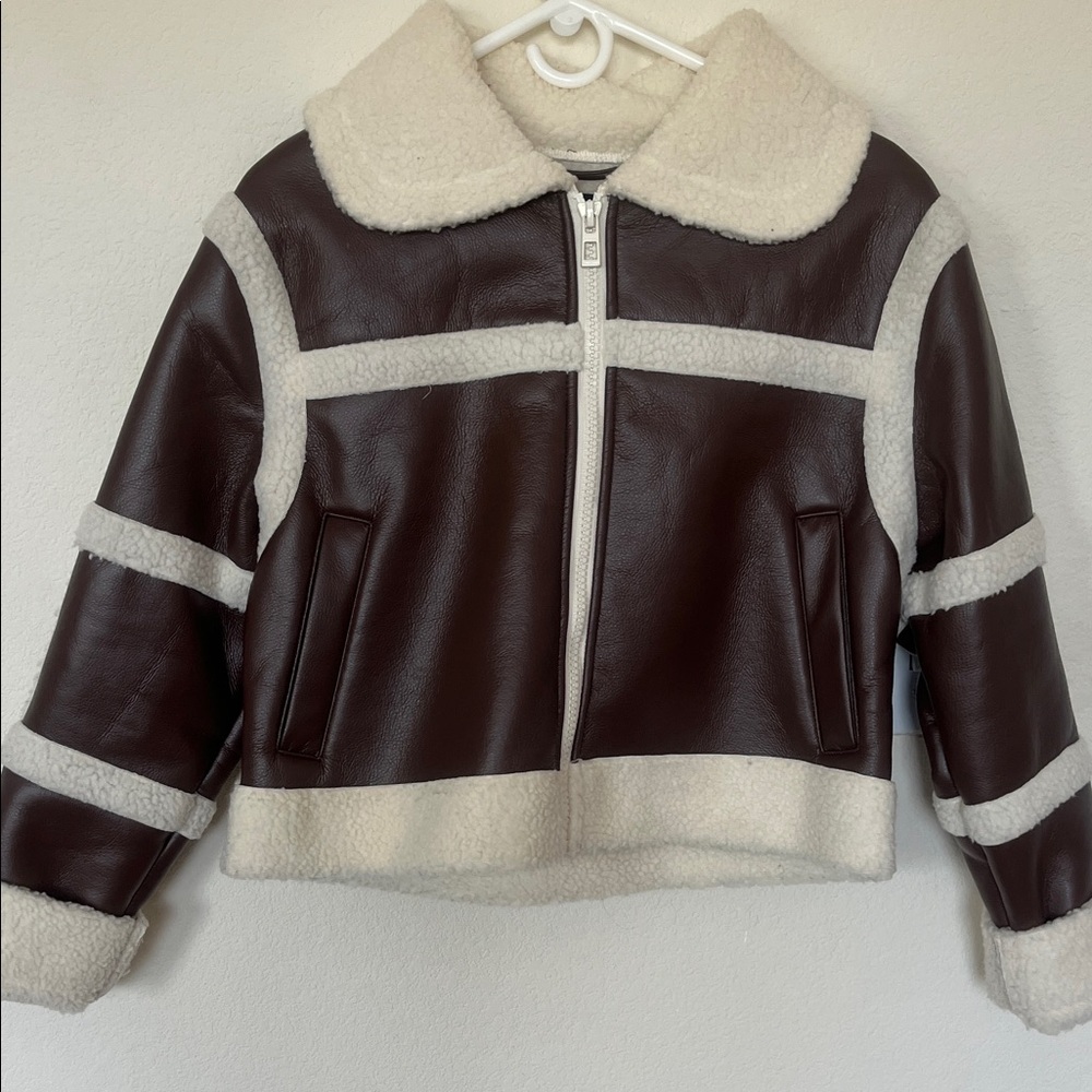 New Look Brown and Cream Women's Jacket